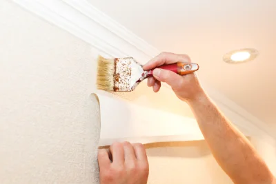 Pose de papier peint à Anchamps — revêtements muraux et toiles de verre
